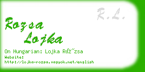 rozsa lojka business card